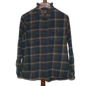 Orvis Big Bear Heavyweight Woven Flannel Plaid Shirt